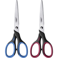 Bic Comfort Tijera Escolar 16cm, Uso Diestro, Color Negro/Azul o Negro/Rosa Aleatorio