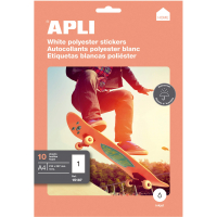 Apli Etiquetas Home Blancas (Resistentes Intemperie) 210x297 mm. 10 Hojas A4