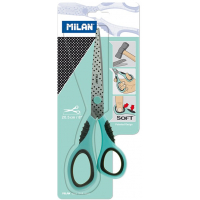 Tijeras Oficina Milan Dots & Buttons de 20,5cm con Cuchilla de Acero Inoxidable, Ergonomicas