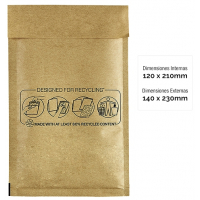 PACK 10 Sobres de Burbujas Acolchados 120x210 mm Nº12 