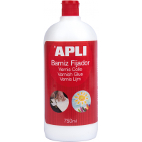 Apli Barniz Adhesivo Brillante 750ml, Proteccion Duradera, Secado Rapido, Transparente