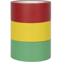 Apli Cinta de Señalizacion Adhesiva PVC 40x33mm 160Μm, Desbobinado Silencioso, Adhesivo Solvente de Caucho Natural, Resistent