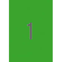 Apli Etiquetas Verdes Permanentes 210.0x297 mm. 20 Hojas A4