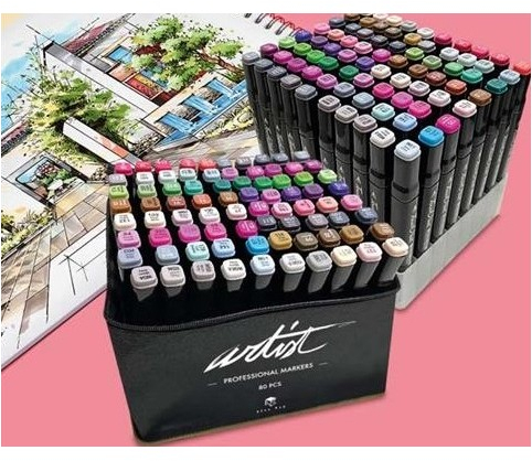 ROTULADOR DOBLE PUNTA 80 COLORES GAMA ARTIST LUXURY