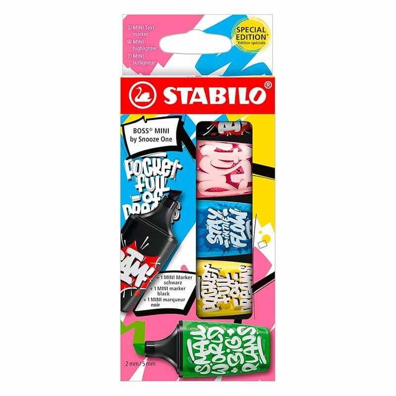 ROTULADOR LETTERING STABILO BOSS MINI SNOOZE ONE 5COL