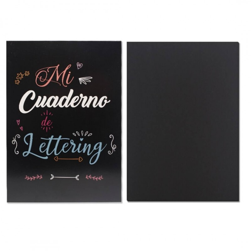 CUADERNO LETTERING A4 CON 50 HOJAS NEGRAS