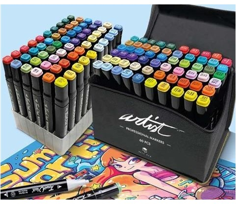ROTULADOR DOBLE PUNTA 60 COLORES GAMA ARTIST LUXURY