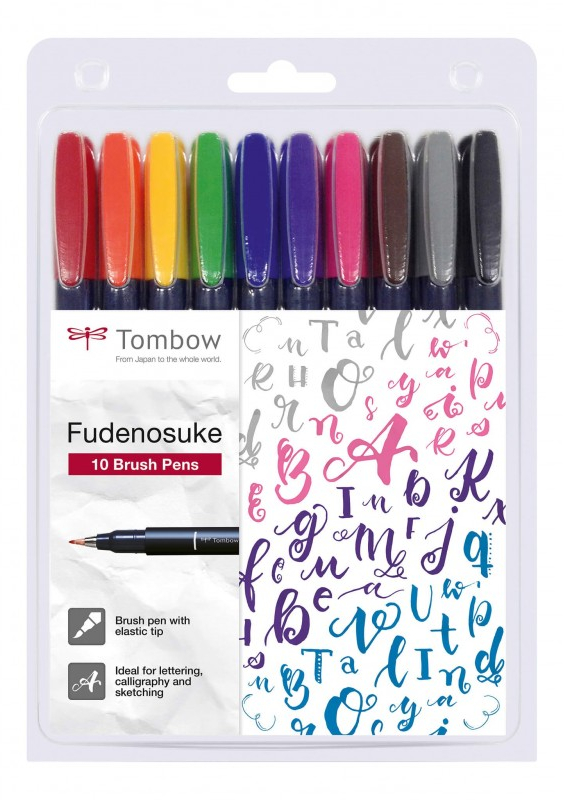 ROTULADOR TOMBOW FUDENOSUKE 10 COL. SURT