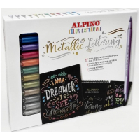 ROTULADOR ALPINO METALLIC LETTERING 12 COL.